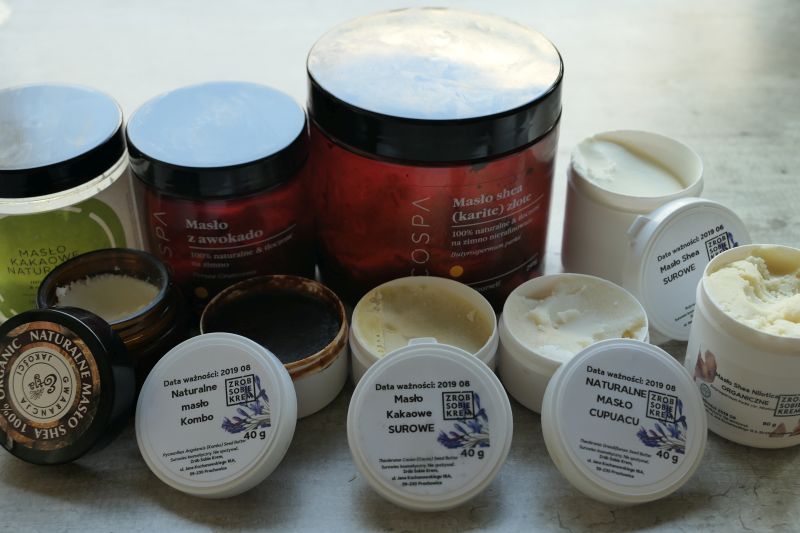 nierafinowane masła kosmetyczne