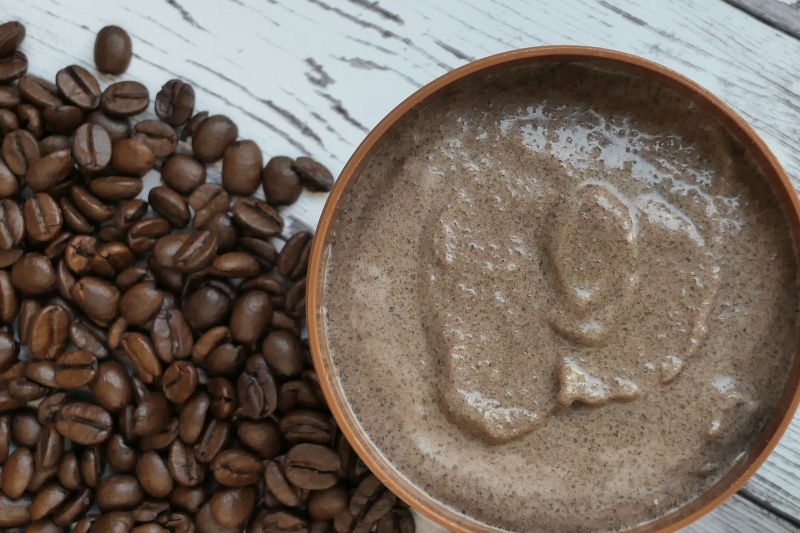 naturalny peeling kawa kokos diy